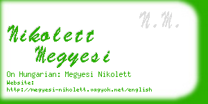 nikolett megyesi business card